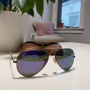 Authentic Ray Ban 3025 Aviator Large Metal in Brushed Bronze 💜